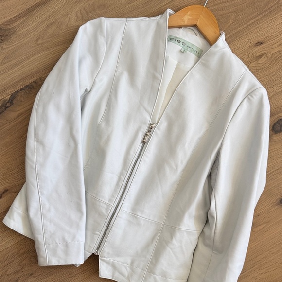 Cleo Chic White Faux Leather Jacket - Picture 3 of 7